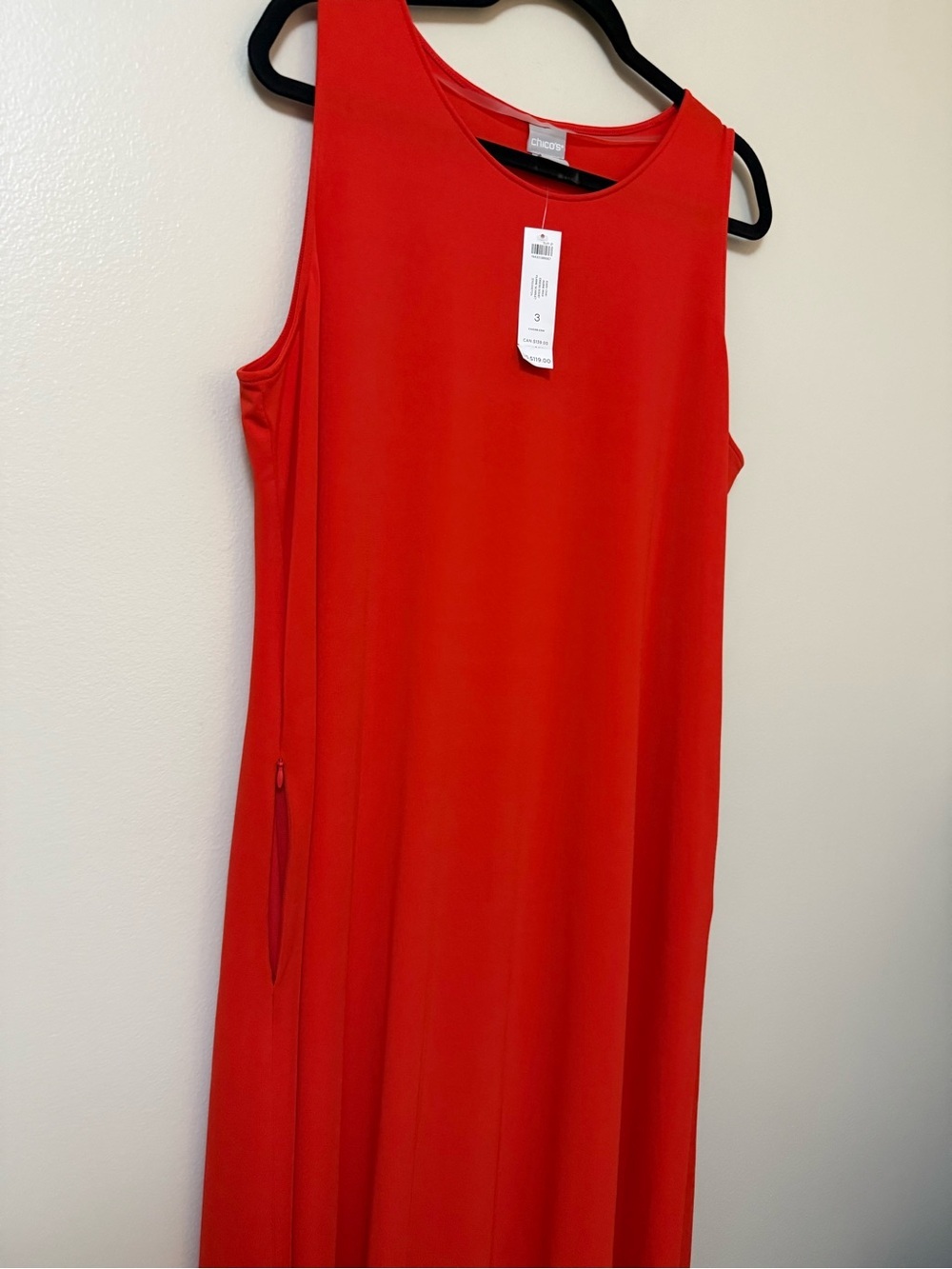 NEW Chicos Sleeveless Red Maxi Dress - Picture 7 of 11